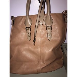 Faux leather David Jones tote bag